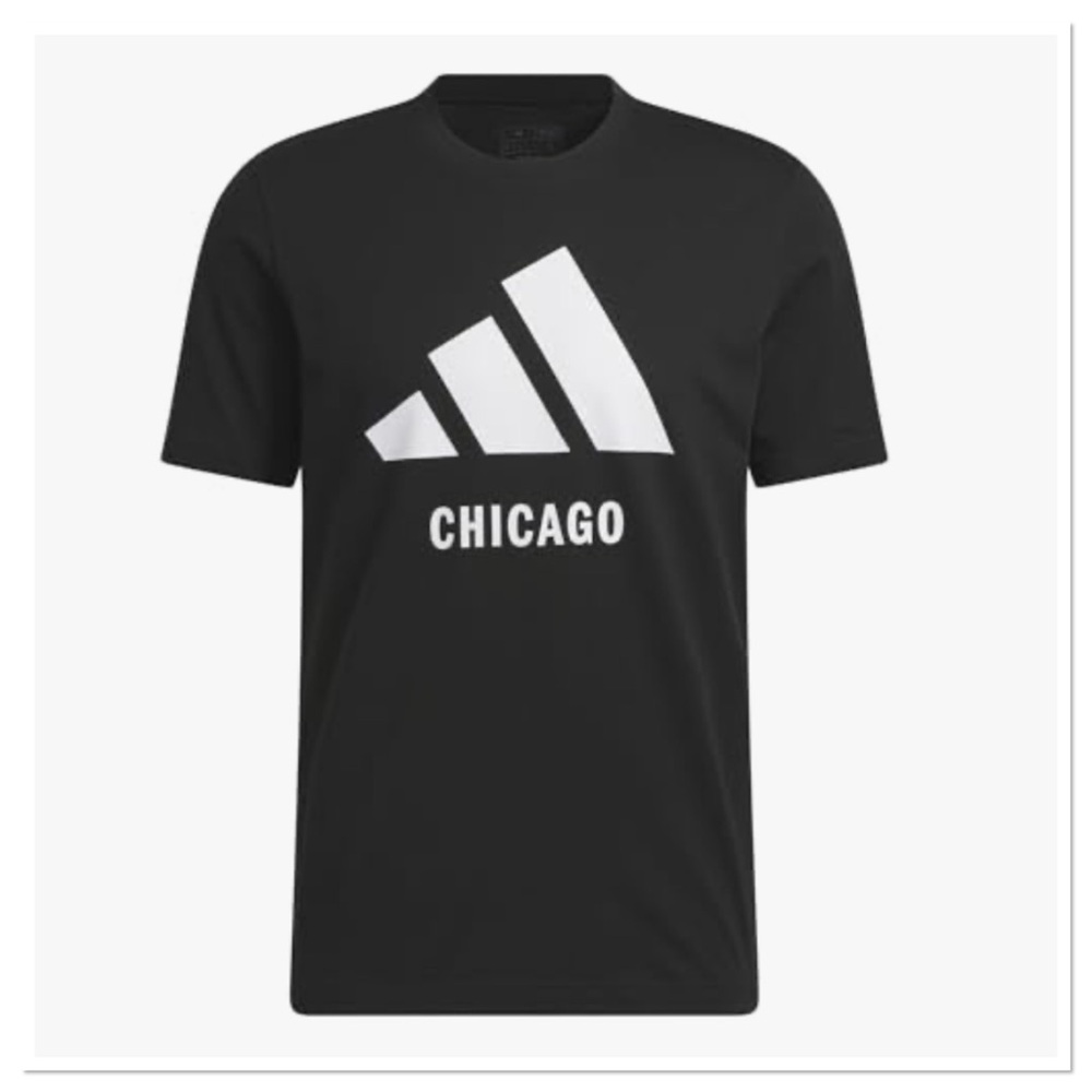 Adidas Men’s Chicago Graphic Tee Shirt Black